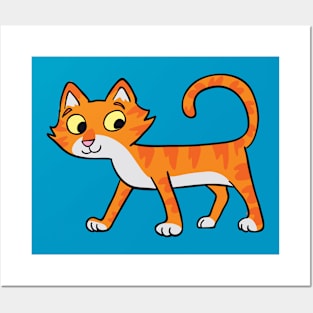 orange cat Posters and Art